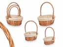 Set 3 cestas mimbre ovaladas: organización elegante y práctica