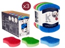 Set 3 estropajos mini con esponja: limpieza eficiente y práctica