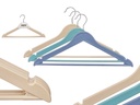 Set 3 perchas de plástico en 3 colores surtidos, ¡organiza tu ropa!
