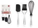 Set 3 pzs utensilios silicona: Resistente, fácil de limpiar y colorido