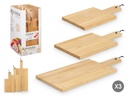 Set 3 tablas de corte con asa de bambú: durabilidad y estilo