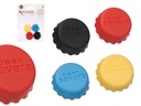 Set 4 tapa botella silicona surtido: Frescura y diversión aseguradas