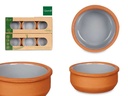 Set 6 cazuelas de barro grises, perfectas para cocinar y servir