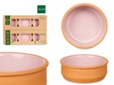 Set 6 cazuelas de barro rosa de 12 cm, ideales para tus recetas