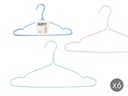 Set 6 perchas metálicas con silicona surtidas para un mejor agarre