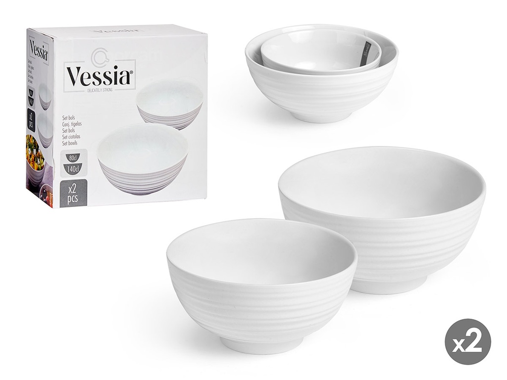 Set bol grande y pequeño blanco: Elegancia y versatilidad en tu mesa
