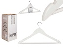 Set de 3 perchas de madera blanca para exhibición elegante y práctica
