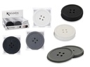 Set de 4 posavasos de silicona en color oscuro, elegancia y protección