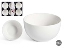 Set de 6 cuencos de porcelana blanca para aperitivos elegantes