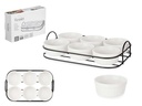 Set de 6 piezas de aperitivo con soporte de porcelana ideal