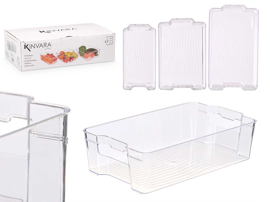 Set de bandejas organizadoras para nevera: orden y frescura