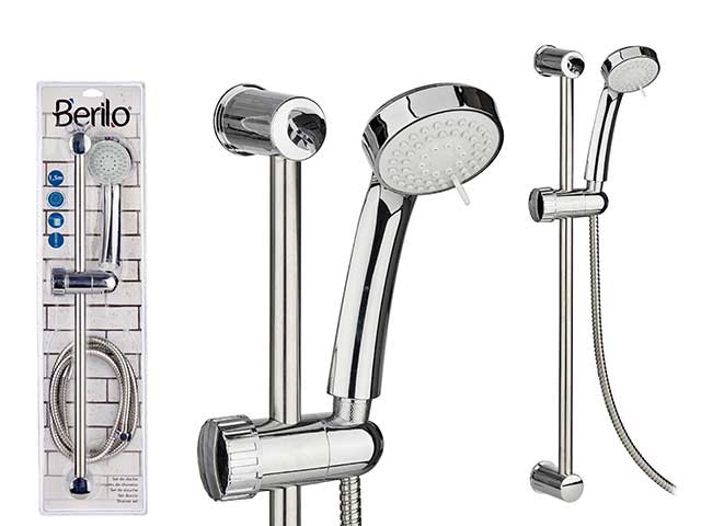Set ducha 3 piezas teléfono redondo: baño moderno y funcional
