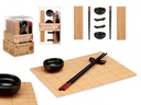 Set sushi cerámica y bambú 8 piezas: elegancia y sabor en casa