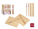 Set sushi: 4 palillos y 2 esterillas de bambú para disfrutar
