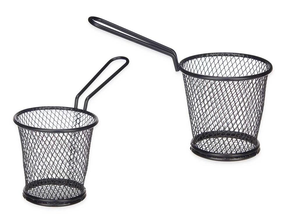 Soporte Aperitivo Negro Redondo con Asa – Elegancia y Versatilidad