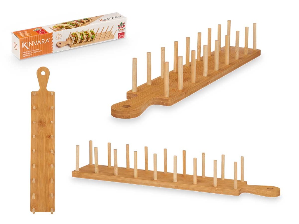 Soporte Tacos Bambú: Organización y Estilo en Tu Cocina