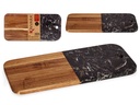 Tabla cortar madera y mármol negro: diseño elegante y durable
