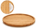 Tabla mediana redonda de bambú para aperitivos, elegante y práctico