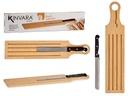 Tabla para cortar pan con asa de bambú y cuchillo: elegante y práctica