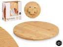 Tabla redonda giratoria de 30 cm en bambú, ideal para servir y decorar