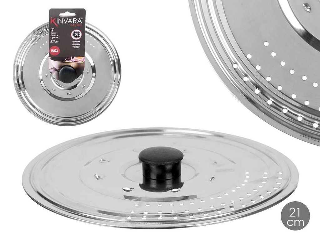 Tapa sartén metal con escurridor: la solución ideal de 21 cm