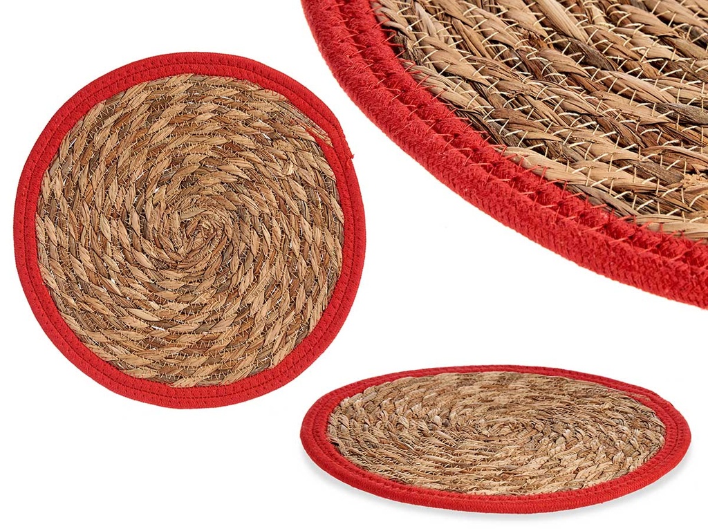 Tapete natural borde rojo: Elegancia y calidez para tu hogar