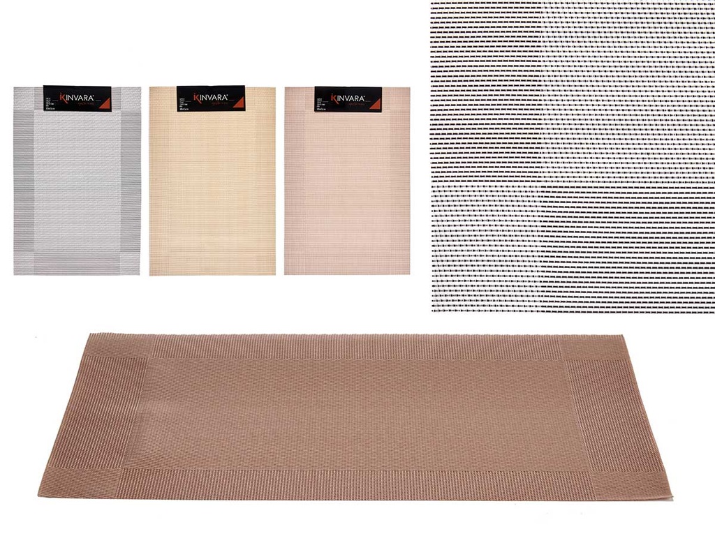 Tapete rectangular con marco surtido en 3 colores para tu hogar