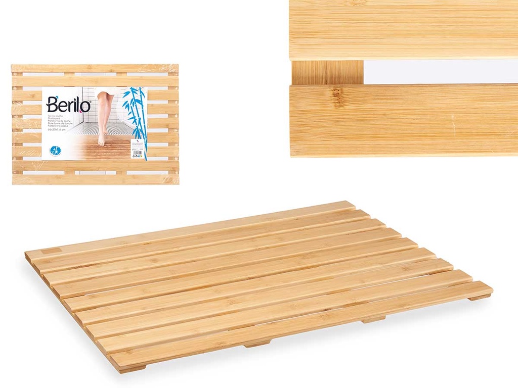 Tarima ducha grande bambú: Elegancia y confort en tu baño
