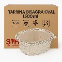 Tarrina Bisagra Oval PET 1500ml
