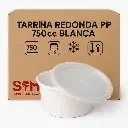 Tarrina Redonda PP 750cc Blanca