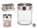 Tarro cristal redondo con tapa de acero: ideal para conservar 300ml