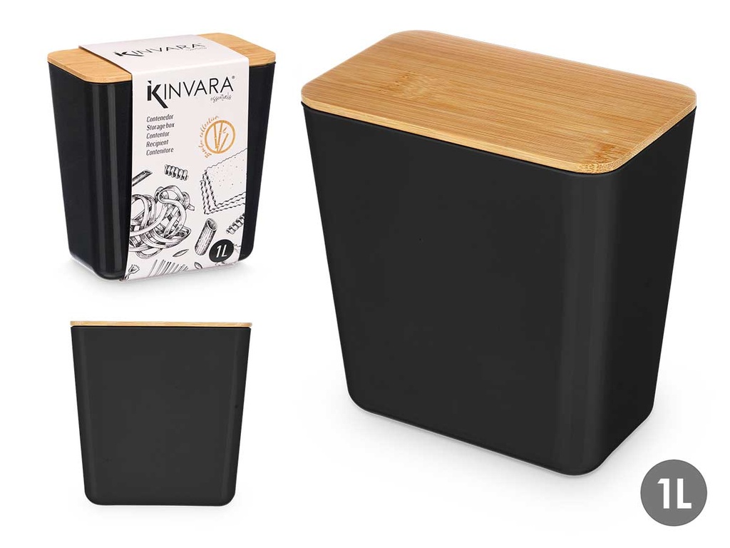 Tarro rectangular bajo negro: elegancia y funcionalidad en tu cocina