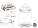 Tarro redondo liso de cristal 250ml, perfecto para almacenar y decorar