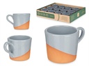 Taza de café de barro 80ml con asa gris, estilo y calidez en tu hogar