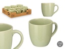 Taza de café verde menta de 150 ml, elegante y refrescante