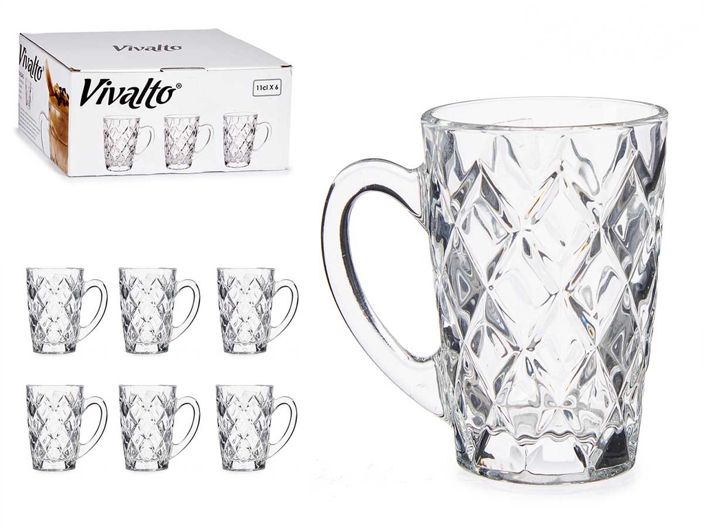 Taza diamante cristal 110ml: Elegancia y brillo para tus bebidas