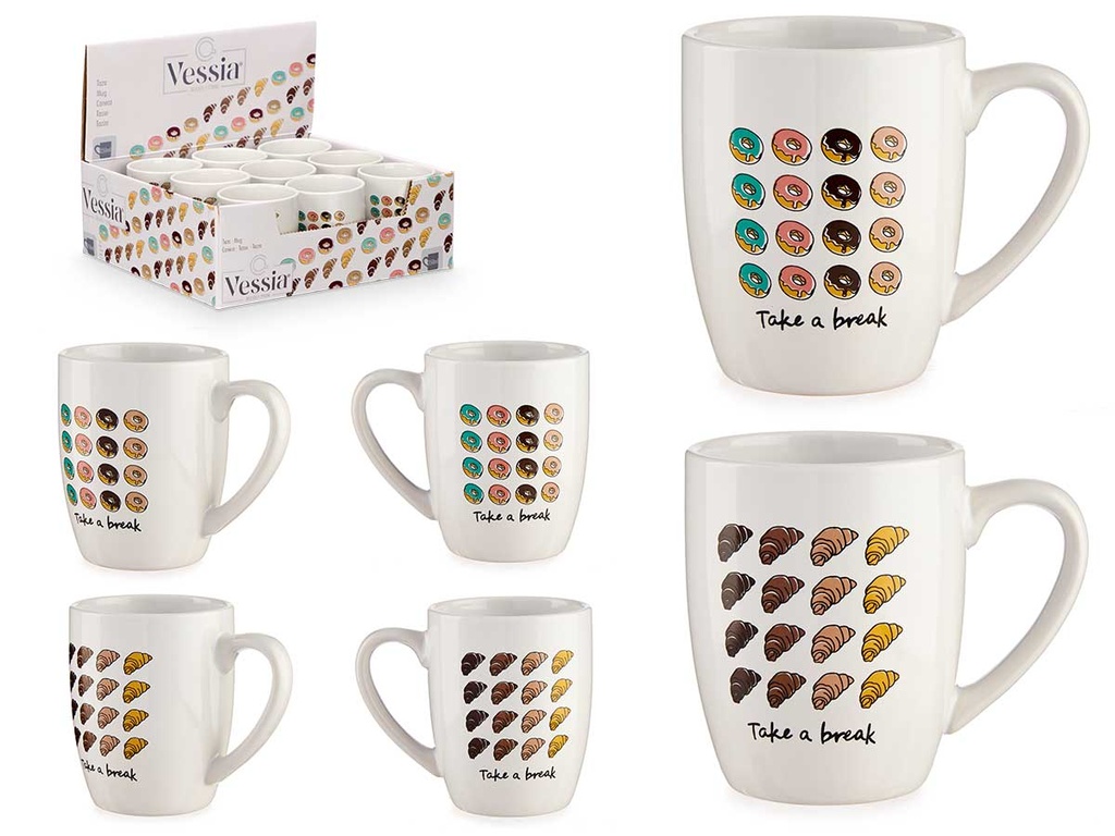 Taza porcelana sweet surtida en 2 diseños: Elegancia y dulzura