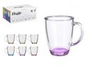 Taza vidrio desayuno color 310 ml con asa: Estilo y funcionalidad