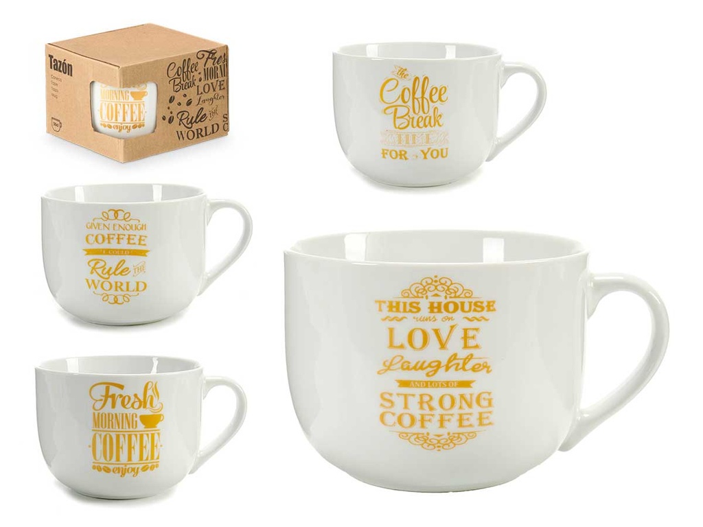 Tazón Asa Coffee Oro: Elegancia y Surtido para Tu Café Ideal