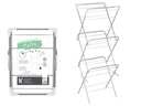 Tendedero metal 3 alturas estrecho plata: ideal para ahorrar espacio