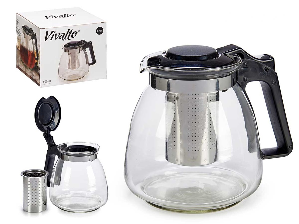 Tetera 900 ml de cristal: Elegancia y sabor en cada infusión