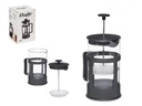 Tetera de vidrio y plástico con émbolo, ideal para infusionar