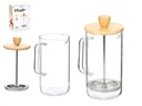 Tetera de Émbolo Borosilicato con Tapa de Bambú - 600ml de Estilo