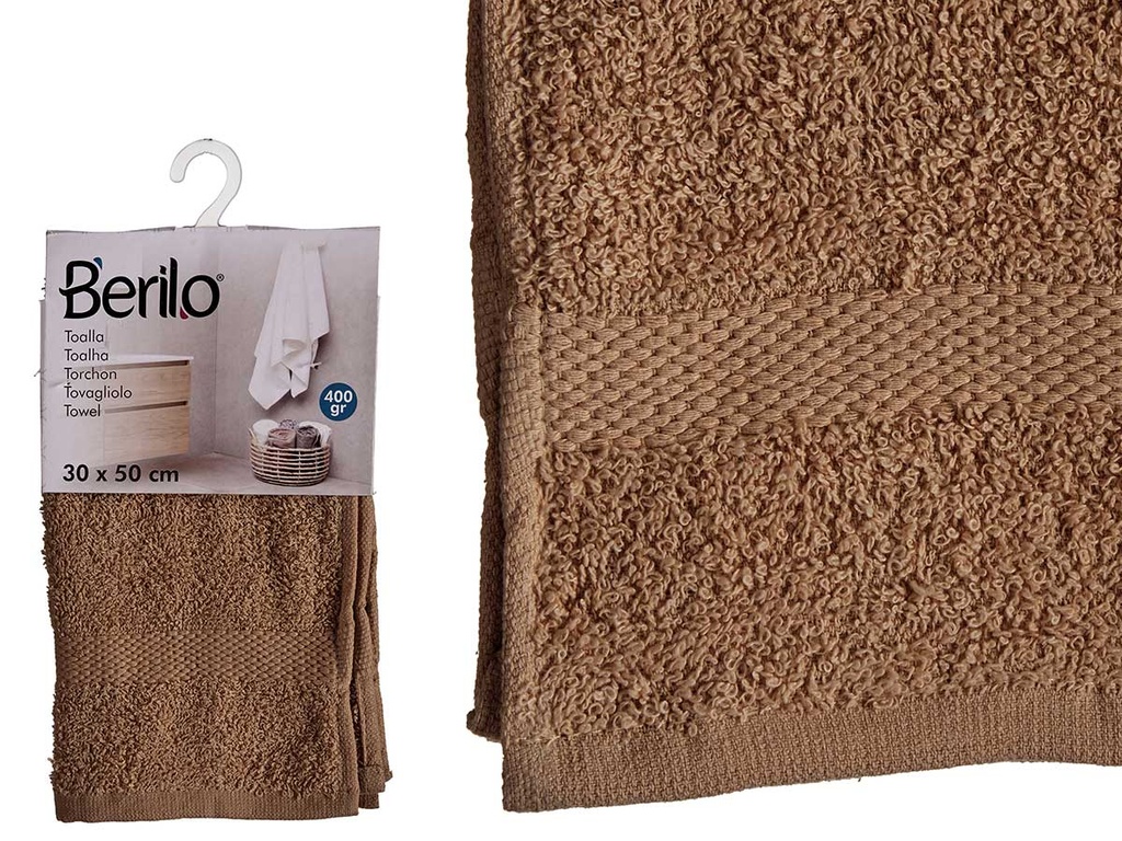 Toalla lisa color camel: Suavidad y elegancia para tu baño