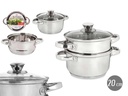 Vaporera 2 piezas con tapa de cristal, cocina saludable y práctica