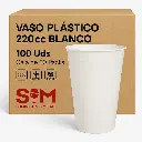 Vaso Plástico 220cc Blanco