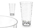 Vaso alto plástico transparente de 580ml con puntos decorativos