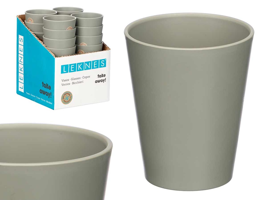 Vaso cónico gris 200 ml: Elegancia y funcionalidad para tu mesa