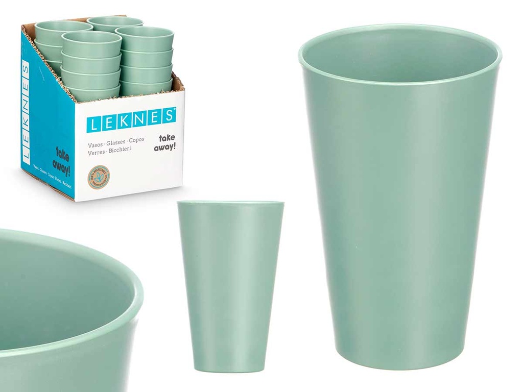 Vaso cónico verde de 200ml: Elegancia y funcionalidad en tu mesa