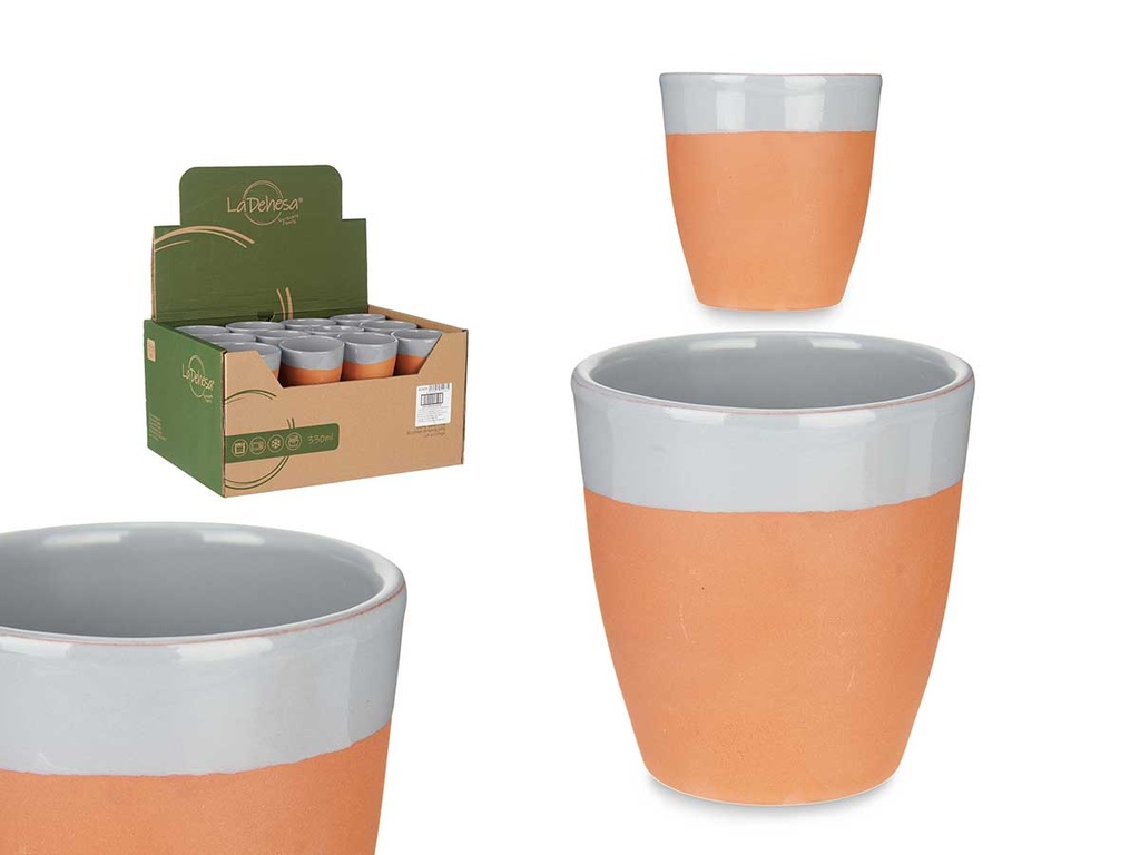 Vaso de barro 330ml gris: Elegancia y funcionalidad para tu mesa